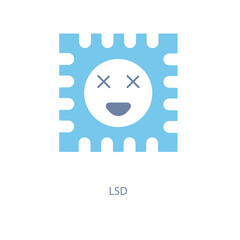 lsd concept line icon. Simple element illustration. lsd concept outline symbol design.