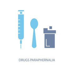 drugs paraphernalia concept line icon. Simple element illustration. drugs paraphernalia concept outline symbol design.