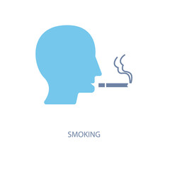 smoking concept line icon. Simple element illustration. smoking concept outline symbol design.