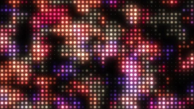 Abstract dots with a disco vibe. Retro style. Shimmering dot patterns. Looped animation. 4К