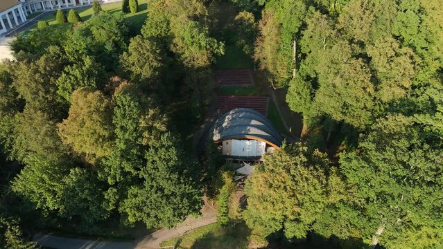 Beautiful Amphitheater Forest Lesko Aerial View Poland