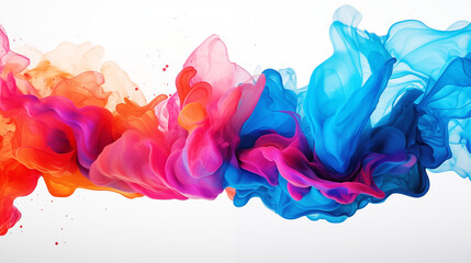 A stunning visual of a spilled liquid splash in various vibrant colors, forming an abstract and...