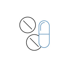 drugs concept line icon. Simple element illustration. Drugs concept outline symbol design.