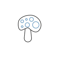 mushroom concept line icon. Simple element illustration. mushroom concept outline symbol design.