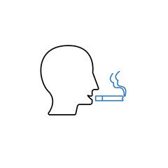 smoking concept line icon. Simple element illustration. smoking concept outline symbol design.