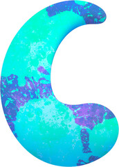 Alphabet C Graffiti Spray Paint Letter 3D