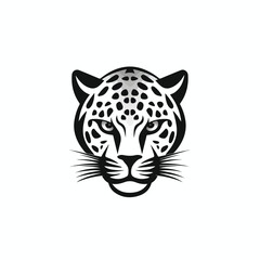 Jaguar Logo Monochrome Design Style flat vector ill