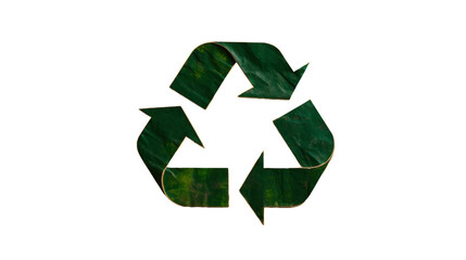 recycle symbol on white background png ai generated