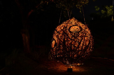 floating willow ball in the park