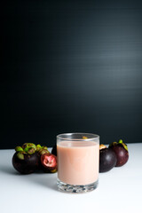 Mangosteen juice is made from the mangosteen fruit and its seeds which are blended until smooth. Mangosteen juice is rich in anti-oxidants