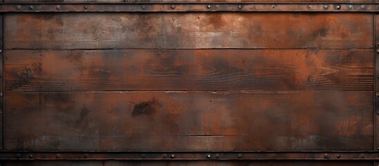 Rustic metal backdrop for interior and exterior decor. Industrial construction design idea.