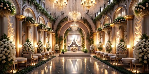 Fototapeta na wymiar luxury wedding empty hall