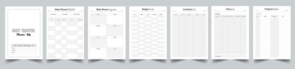 baby shower journal layout design template