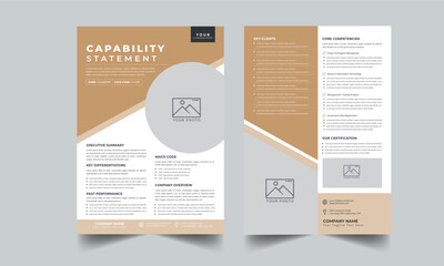 Capability Statement layout 2 style design template - obrazy, fototapety, plakaty