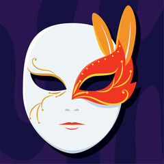 Colored carnival mask Festival Vector