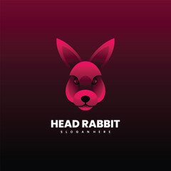 Vector rabbit colorful logo
