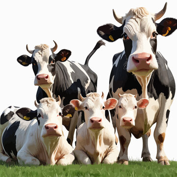 Cows Cartoon Design Which Is Very Healthy and good for livestock