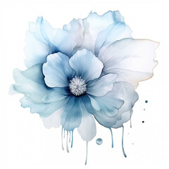 Obraz premium Abstract flower, delicate botanical floral background. Generative AI.