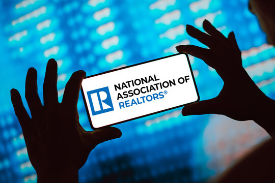 March 15, 2024, Brazil. In this photo illustration, the National Association of Realtors (NAR) logo is displayed on a smartphone screen.