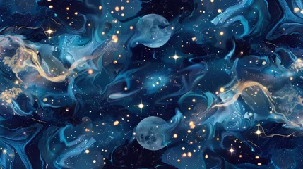 Foto op Canvas galaxy constellation illustration generative ai © Francheska