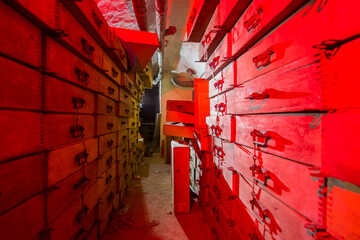 The facilities of abandoned fallout shelter