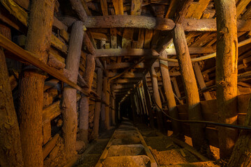 The shaft of the old mine