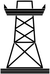 Naklejka premium pole illustration electrician silhouette electricity logo worker icon power outline lineman electric cable safety voltage industrial electrical construction line shape equipment post high for vector