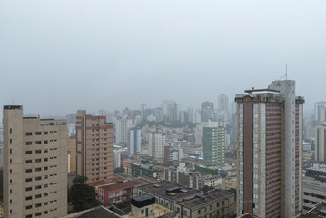 Foggy dawn scene in Belo Horizonte, capital of the state of Minas Gerais, Brazil