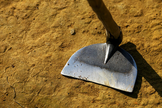 Detail of a hoe used in rural work in Brazil