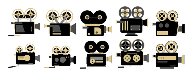Movie Camera Illustration - obrazy, fototapety, plakaty