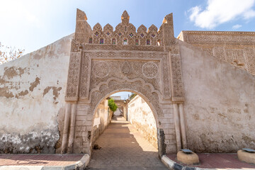 Doorway of an ancient house in Farasan town on Farasan island, Saudi Arabia