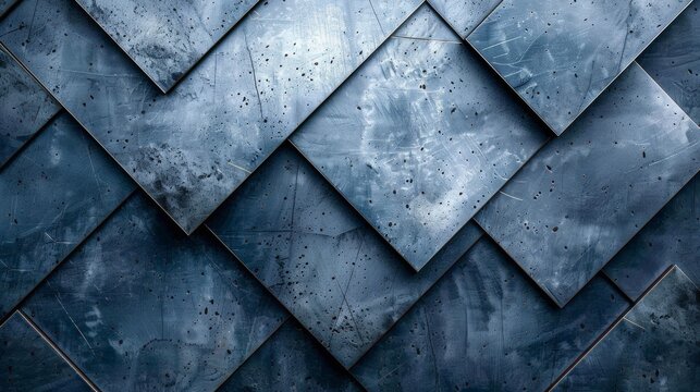 A close up of a blue metal wall with holes in it, AI