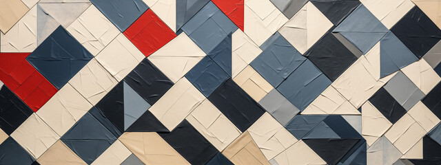 Fototapeta premium Dynamic Abstract Geometric Tile Wall Design