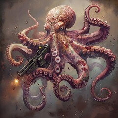 Fototapeta premium octopus in the water