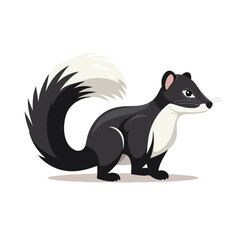 Skunk animal cartoon icon vector illustration graph
