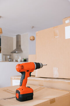 electric screwdriver and boxes