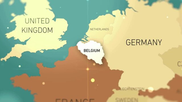 Belgium on World Map
