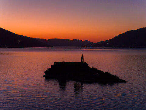 Church sea sunset water 