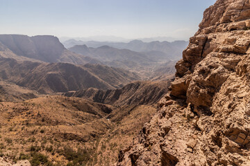 Mountainous landscape near Dhahran al Janub, Saudi Arabia