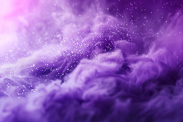 horizontal image of an intense purple powder explosion  background Generative AI