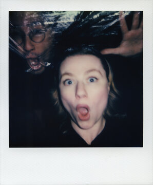 Halloween Scary Selfie on Polaroid