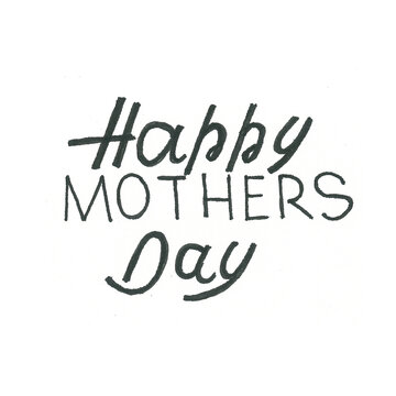 Mother's Day greetings, handwritten by a child.