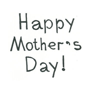 Mother's Day greetings, handwritten by a child.