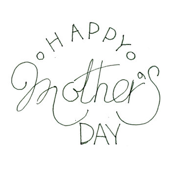 Mother's Day greetings, handwritten by a child.