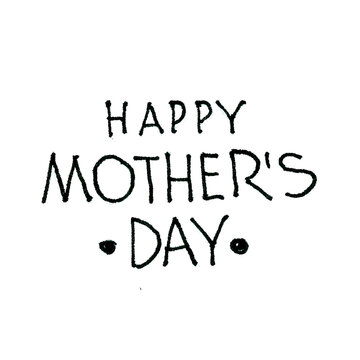 Mother's Day greetings, handwritten by a child.