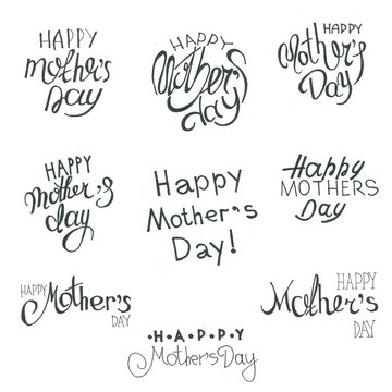 Mother's Day greetings, handwritten by a child.