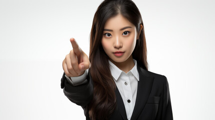 白背景にビジネスウーマン「AI生成画像」