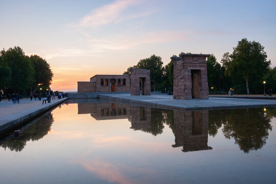 Egyptian Temple In Europe At Sunset 