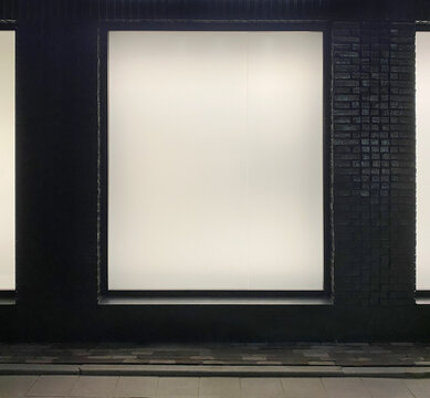 empty shopwindow at night
