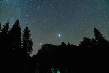 Jupiter in the Night Sky Yosemite National Park, CA
